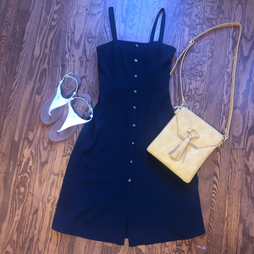 NWT GB Navy Blue button up afternoon summer dress